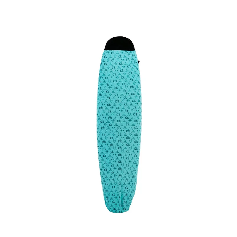 surf clothing with extra coverage for modesty-Board Sock - Aqua - 7'