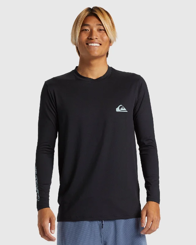 surf clothing with built-in sunscreen-Mens Everyday Surf Long Sleeve UPF 50 Surf Shirt