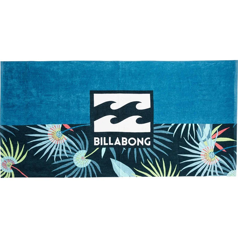 surfboard leash extensions for added length-Billabong Waves Towel - Blue