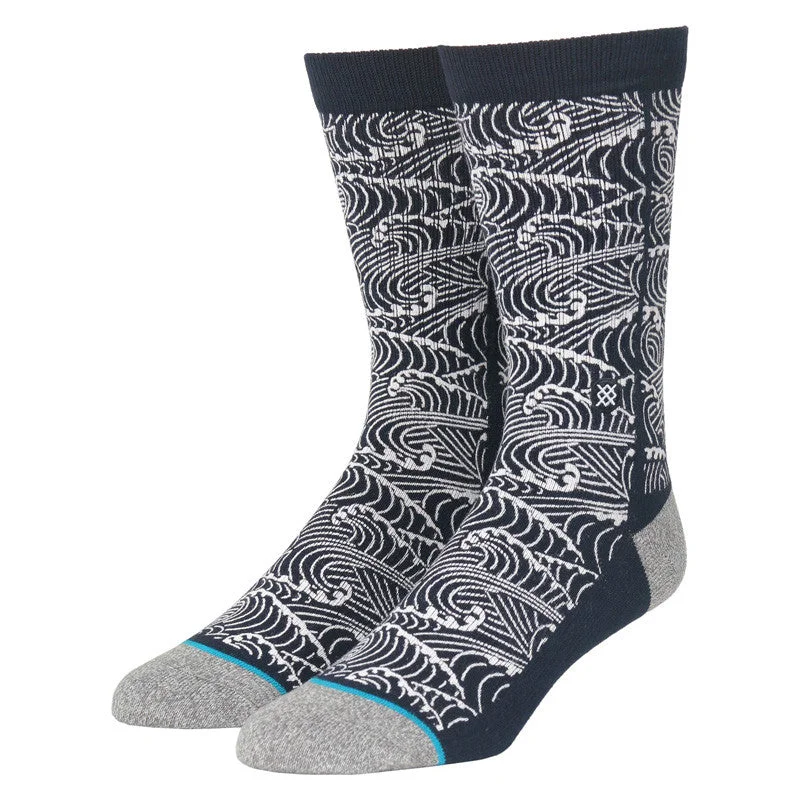 surf clothing for stand-up paddleboarding-Stance Pulse Sock - Navy