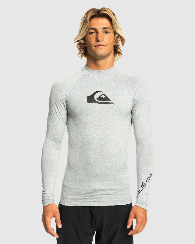 surf clothing with enhanced fit for women surfers-Mens All Time Long Sleeve UPF 50 Rash Vest