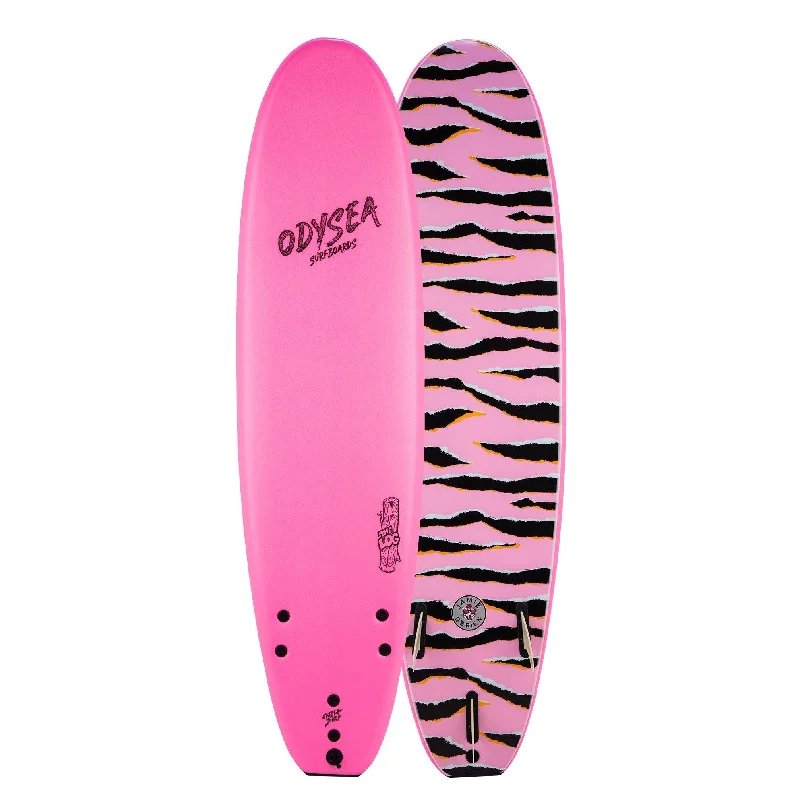 surfboard fins for enhanced carving ability-Catch Surf Odysea Log 7'0 JOB Hot Pink With High Performance Fins