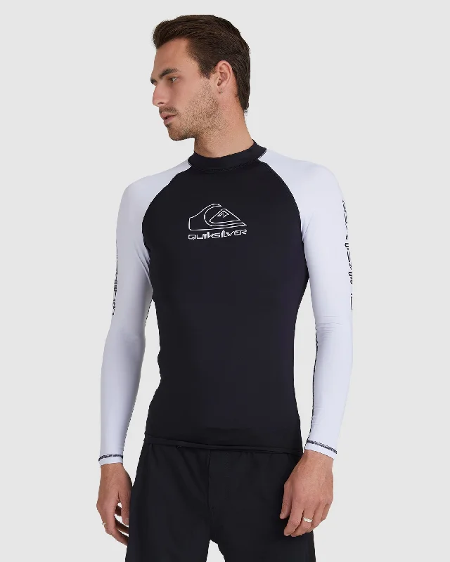 surf clothing with breathable mesh panels-Mens On Tour Apac Long Sleeve UPF 50 Rash Vest