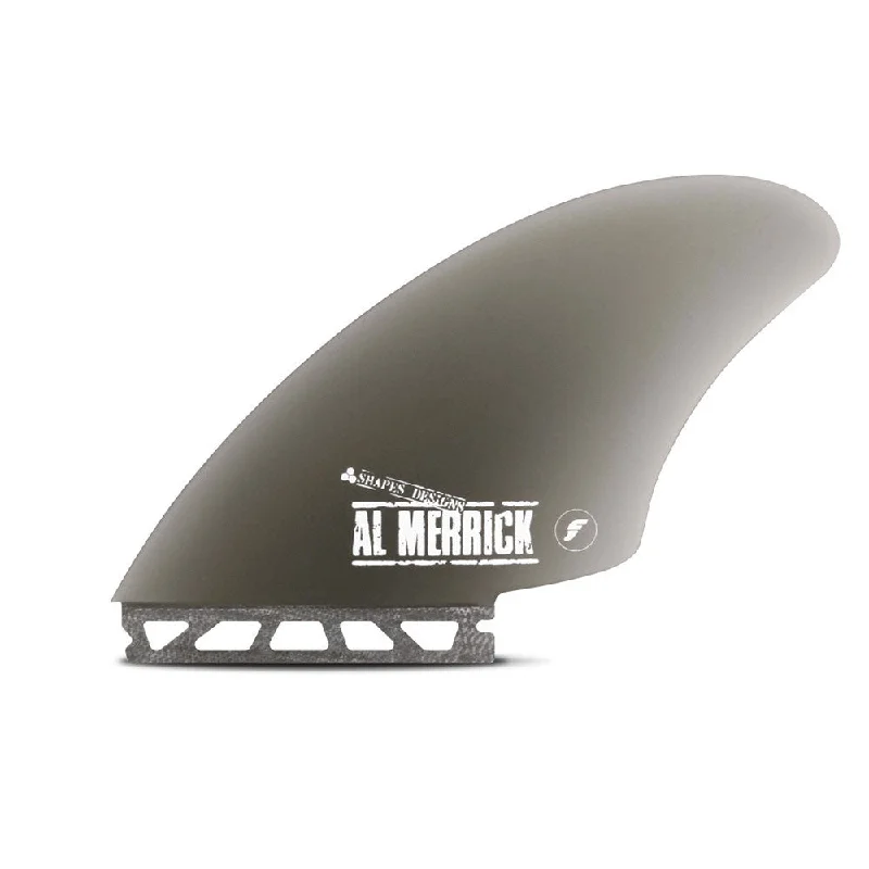 surfboard fins with improved maneuvering-Futures Fins Al Merrick Keel Glass Twin Fin Set - Smoke