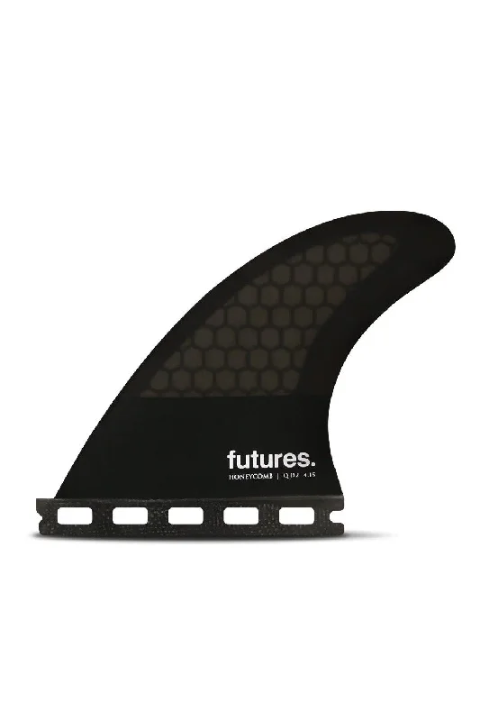 surfboard fins for excellent tracking-Futures Fins QD2 4.15" Symmetrical Quad Rear Fin Set - Smoke / Black / White