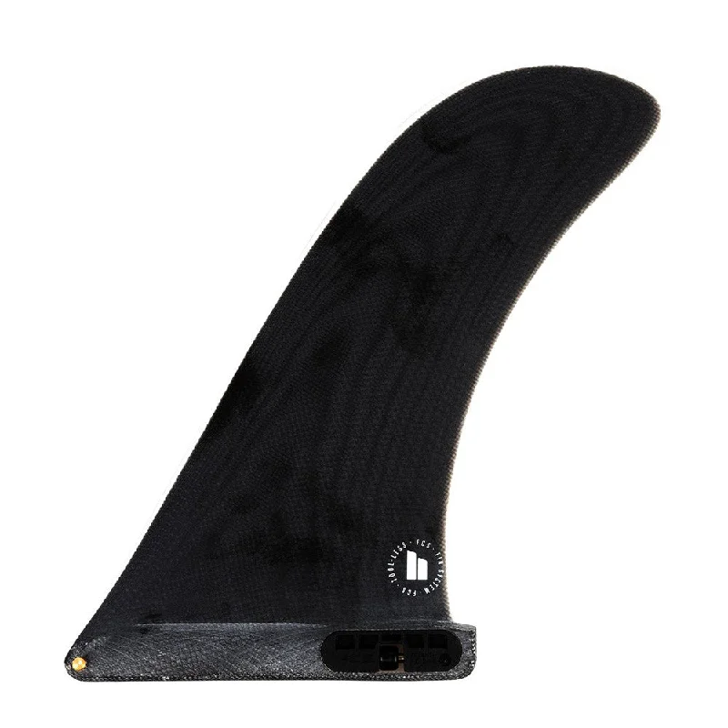 surfboard fins with responsive flex-FCS II Hatchet  PG 10" Longboard Fin - Black / White