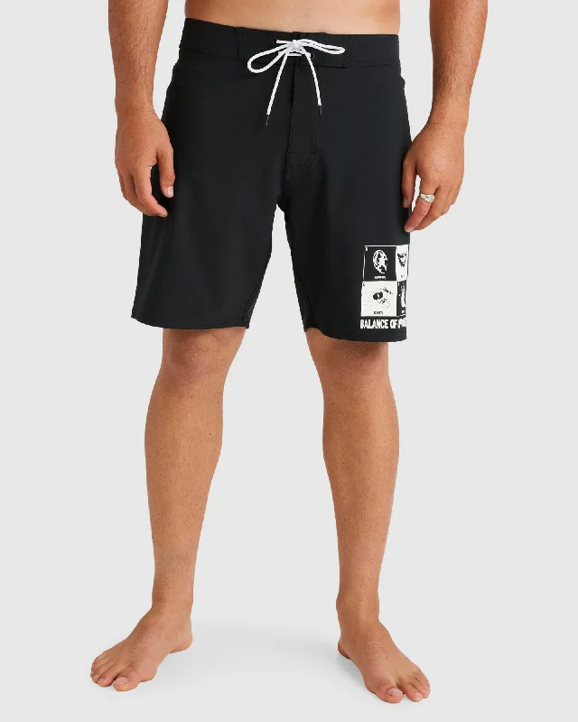 surf clothing for multi-surf conditions-Mens Rvca No Evil 18" Boardshorts