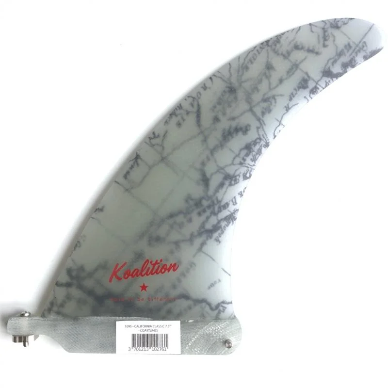 surfboard fins with streamlined shapes for speed-Koalition California Classic 7.5'' Fin Coastlines