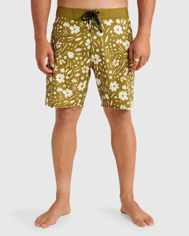 surf clothing for in-water comfort-Mens Wildflower 18" Boardshorts