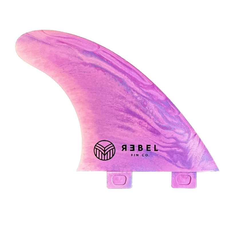 surfboard fins for improved paddling efficiency-MARBLE THRUSTER FINS - FCS 1 - recycelte glasfaserverstärkte Materialien