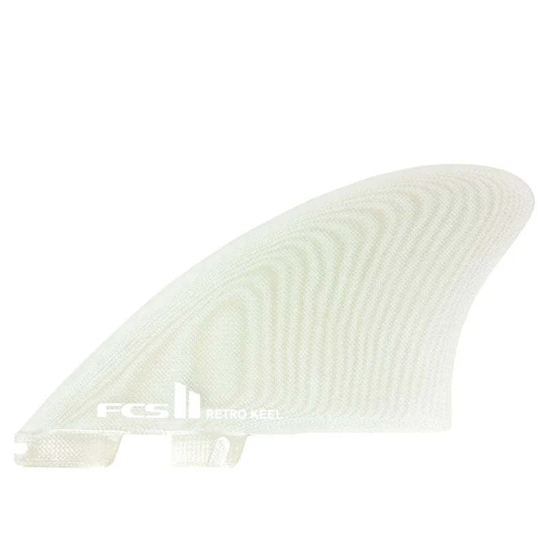 surfboard fins for better control in fast waves-FCS II Retro Keel Fins - Clear