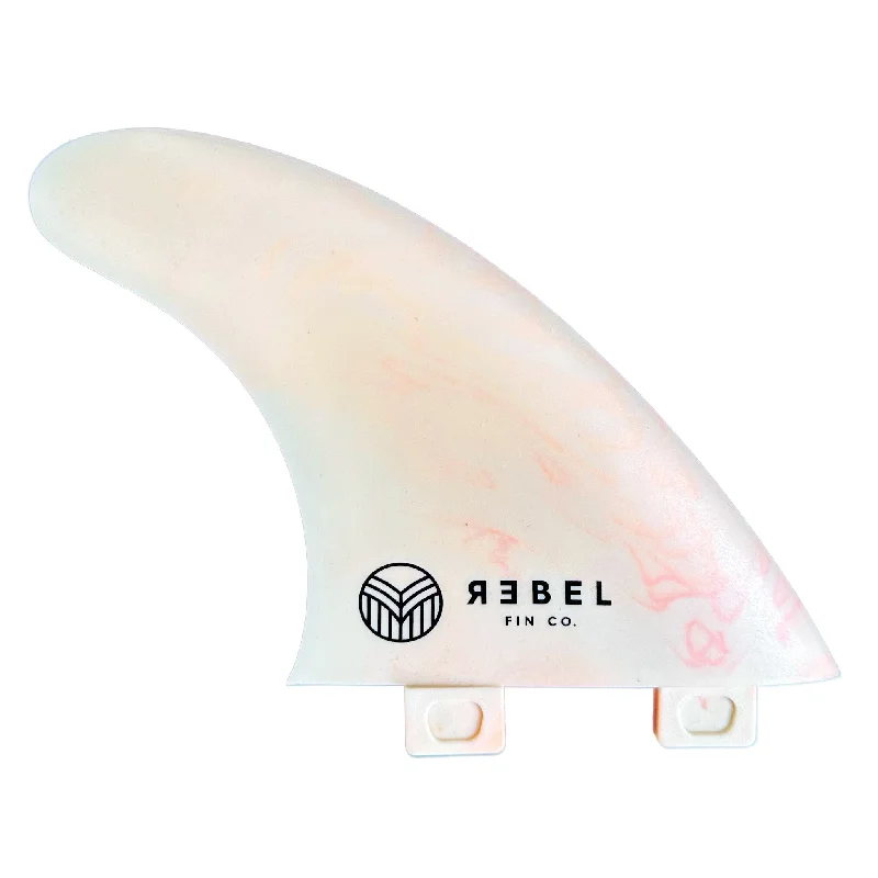 surfboard fins with optimized template for precision-MARBLE THRUSTER FINS - FCS 1 - recycelte glasfaserverstärkte Materialien