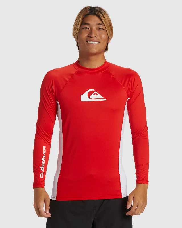 surf clothing with zip-off sleeves for versatility-Mens Everyday Long Sleeve Upf 50 Surf T-Shirt