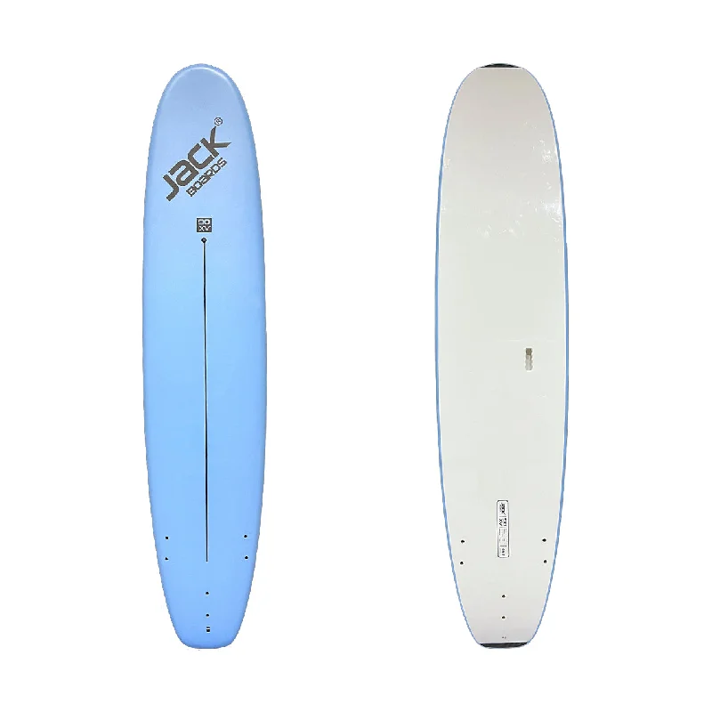 surfboard fins for high-speed control-9’0” - JACK BOARDS  - XV (Extra Volume) - Soft Top - Light Blue - 3 soft PIP fins - Price: 173,900 LKR