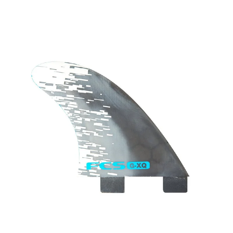 surfboard fins for tighter arcs-FCS PC-5 Quad Fin Set - Blue Smoke