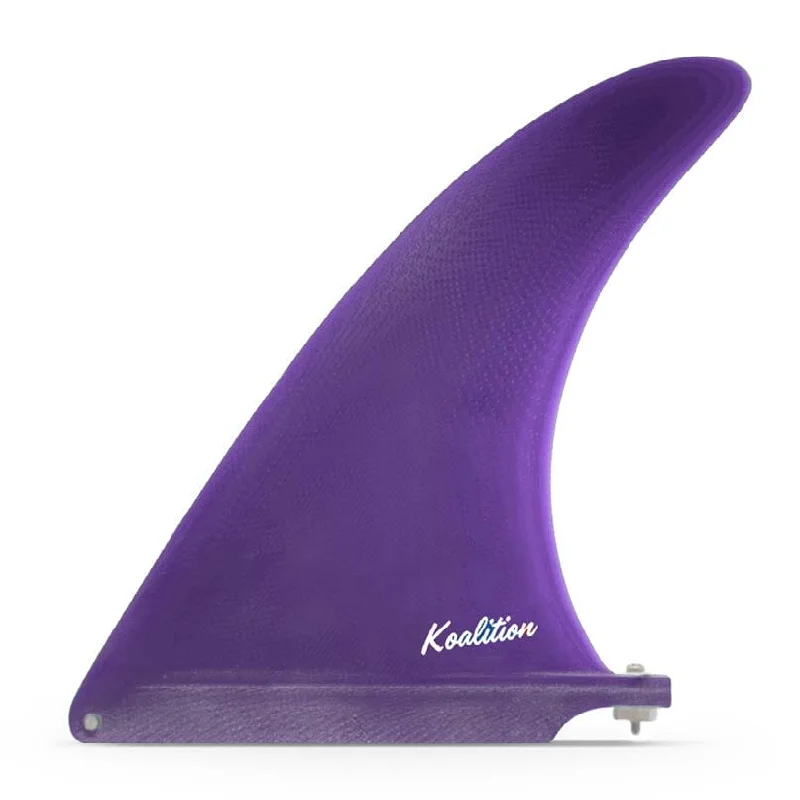 surfboard fins with deep rake for better grip-Mid 7.5" - Purple