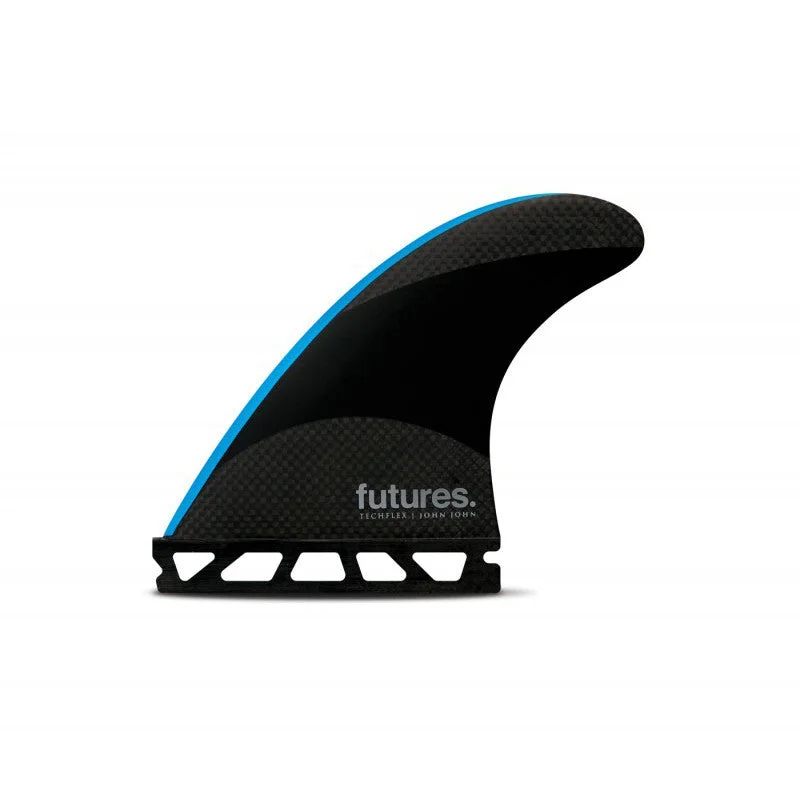 surfboard fins with improved maneuvering-Futures Fins John John Techflex Small - Black / Neon Blue