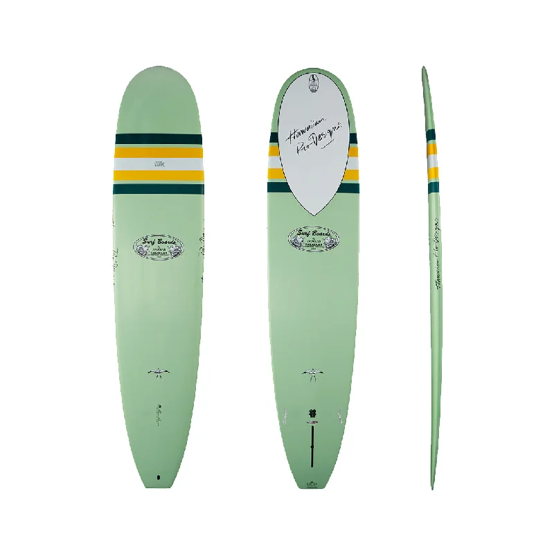 surfboard waterproof fins for secure riding-8’6” Donald Takayama - In The Pink  - TufLite V-Tech - Green - FCSll (2+1)