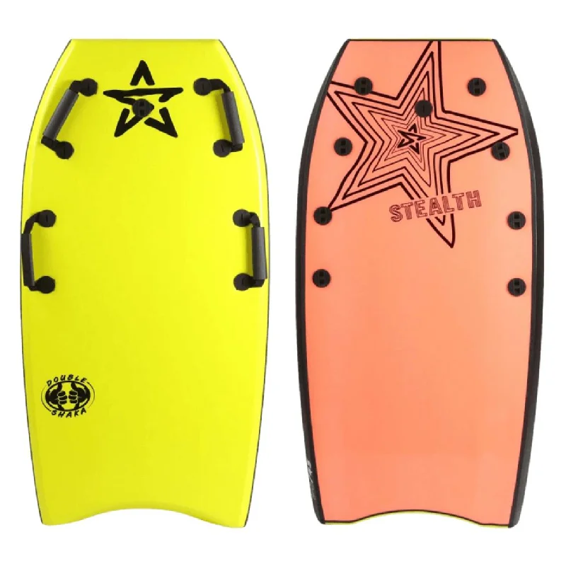 longboard surfboards for carving tight arcs-STEALTH DOUBLE SHAKA 45" - Yellow