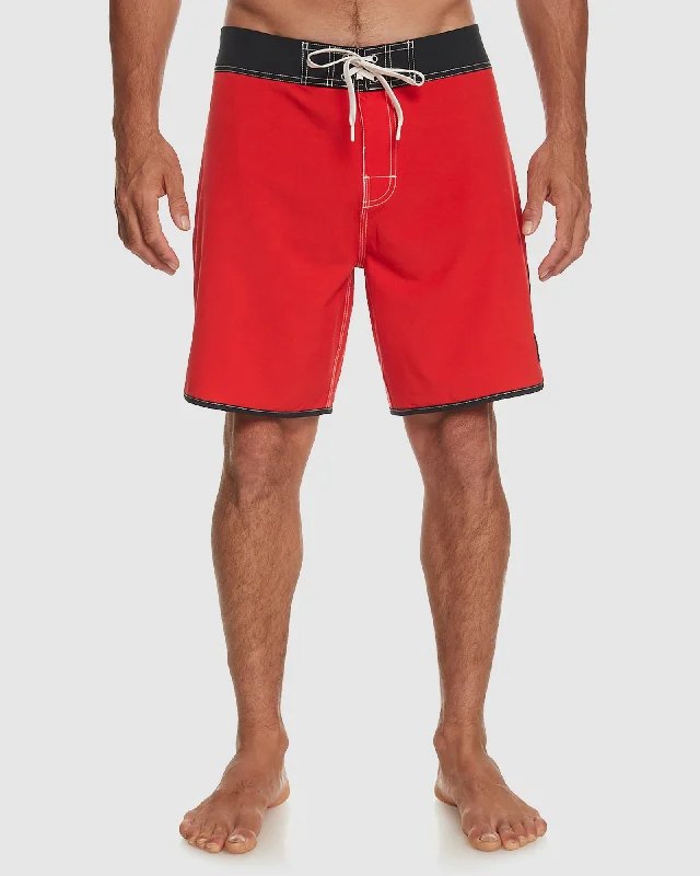 surf clothing with flexible cuffs and ankles-Mens Original Scallop 18" Boardshorts