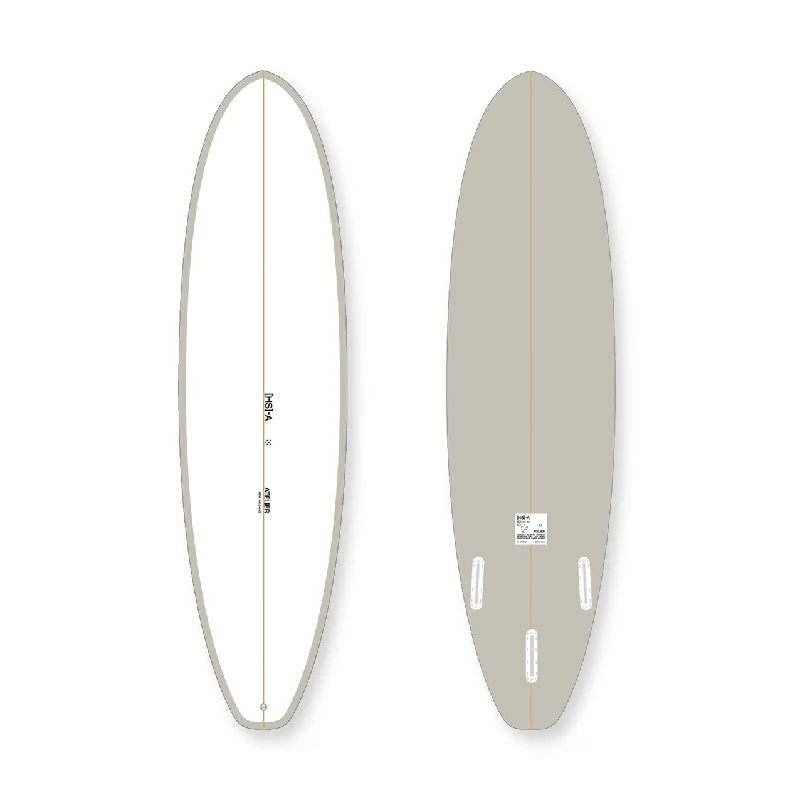 surfboard quick-release fin system for easy swaps-Atelier by Haydenshapes - Minimal - PU - Bone - Futures (3 fin setup)