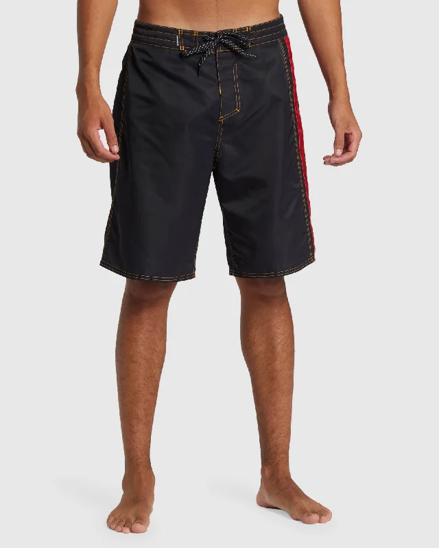 surf clothing with non-slip cuffs-Mens Mercury Solid 20" Boardshorts