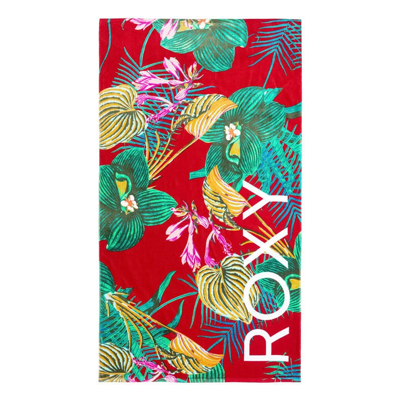 surfboard tail fin covers for protection during storage-Roxy Hazy Towel - Salsa Havana Flower