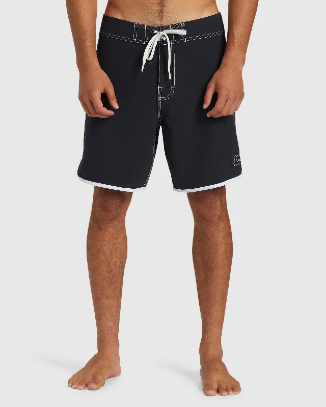 surf clothing with zippered pockets-Mens Original Scallop 18" Boardshorts