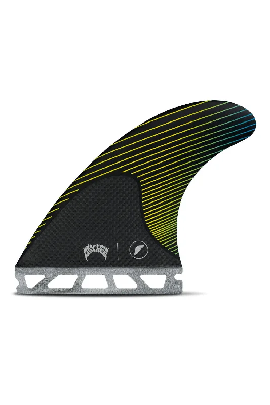 surfboard fins for higher level of precision-Futures Fins Mayhem Medium Thruster Fin Set - Yellow / Blue