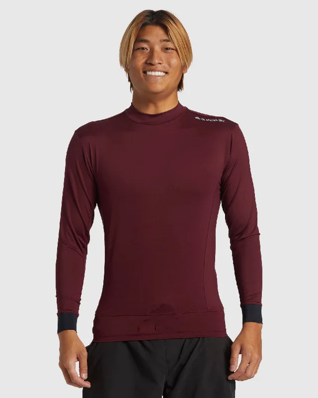 surf clothing with flexible cuffs and ankles-Mens Highline Long Sleeve Upf 50 Surf T-Shirt