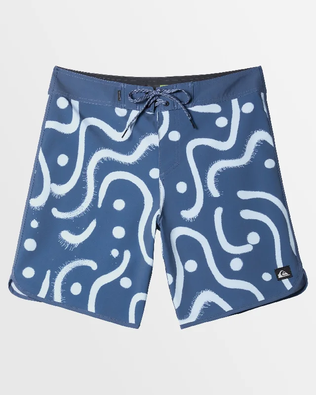 surf clothing for cold-water surf-Mens Surfsilk Scallop 18" Boardshorts