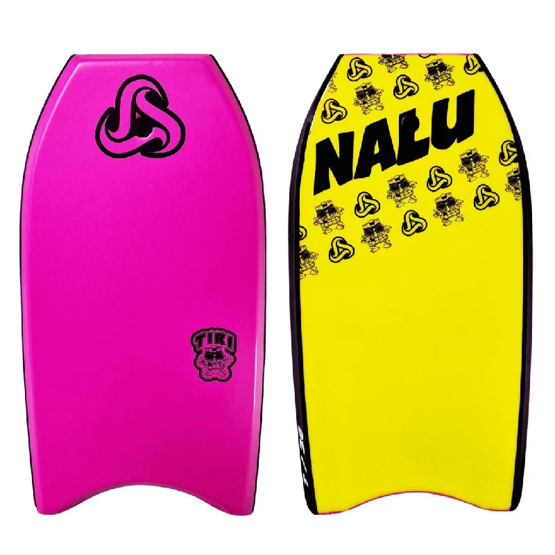 longboard surfboards with wide noses for better paddling-NALU TIKI EPS - Pink 2025  - 36 Inch