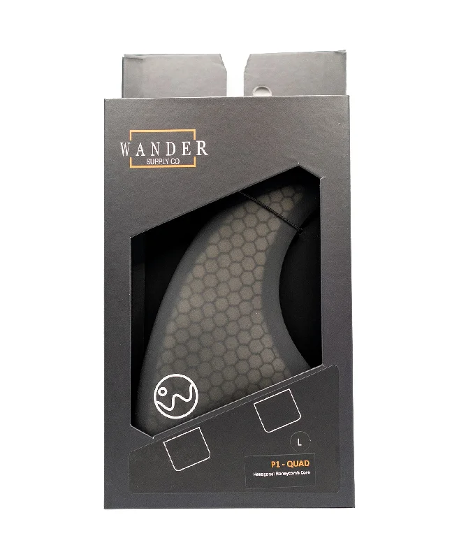 surfboard fins with maximum grip on turns-WANDER P1 LARGE QUAD FIN SET - FCS