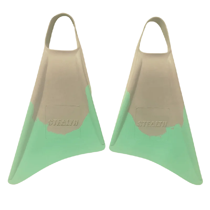 surfboard fins for easy rail-to-rail transitions-STEALTH S1 SUPER SOFT FINS GREY / ICE BLUE