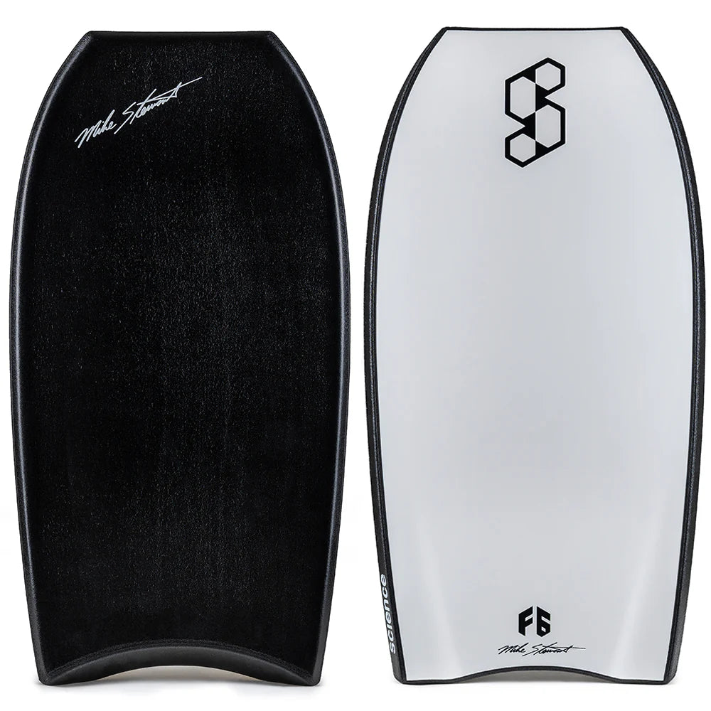 longboard surfboards with larger fin boxes for customization-Science Style Tech PE - Black White