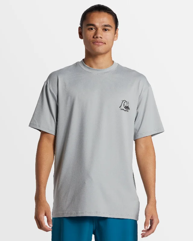 surf clothing with zip-off sleeves for versatility-Mens DNA Bubble Logo Short Sleeve Upf 50 Surf T-Shirt