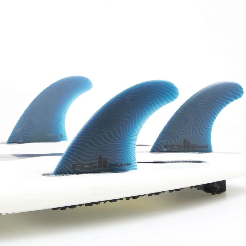 surfboard fins for all-surf conditions-FCS 2 Performer Neo Glass Medium Gradient Tri Fins