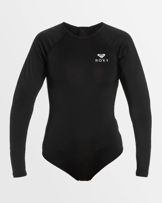 surf clothing with antimicrobial features-Womens Essentials Back Zip One Piece Surf Shirt