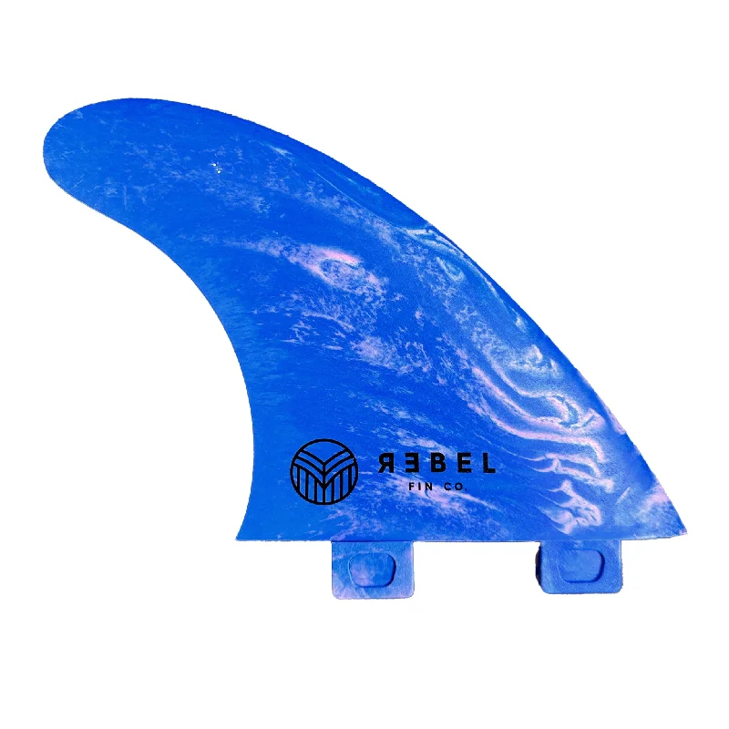 surfboard fins with smooth edges for gentle rides-MARBLE THRUSTER FINS - FCS 1 - recycelte glasfaserverstärkte Materialien