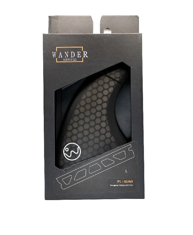 surfboard fins for added power in drops-WANDER P1 LARGE QUAD FIN SET - FUTURES