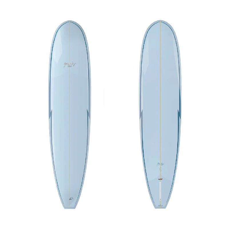 surfboard leash with quick-release mechanism-9’0” Gerry Lopez - Long Haul - Trueride Poly (Polyester) - Pastel blue - Single fin