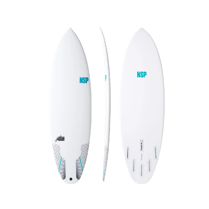 surfboard tail protectors for added durability-NSP Tinder D8 - Shapers Union CSE - Clear - Futures (5 fin setup)