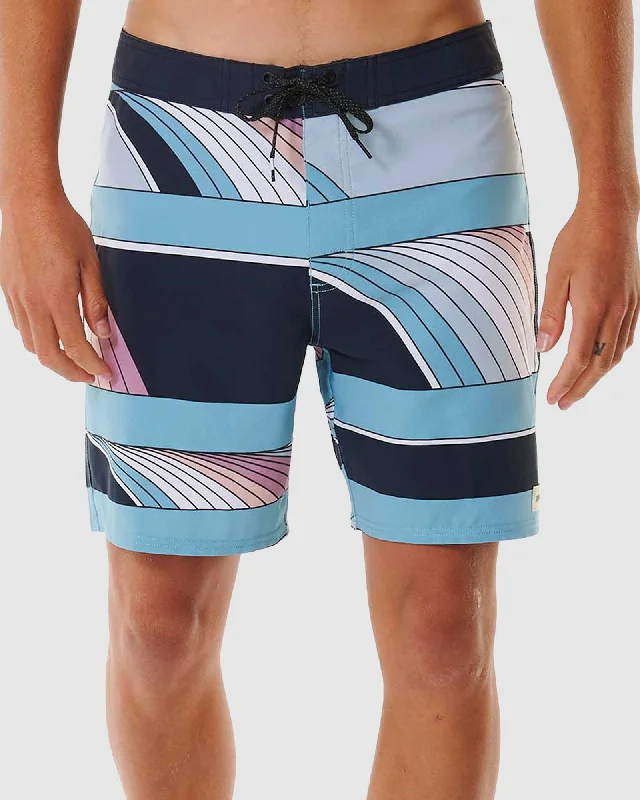 surf clothing for cold-water surf-MENS MIRAGE SURF REVIVAL LINES BOARDSHORTS