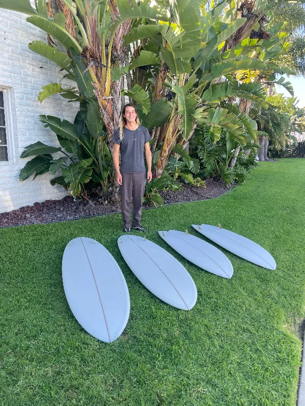 surf clothing with built-in sunscreen-5'7" Derrick Disney Twinzr Fish for Makino