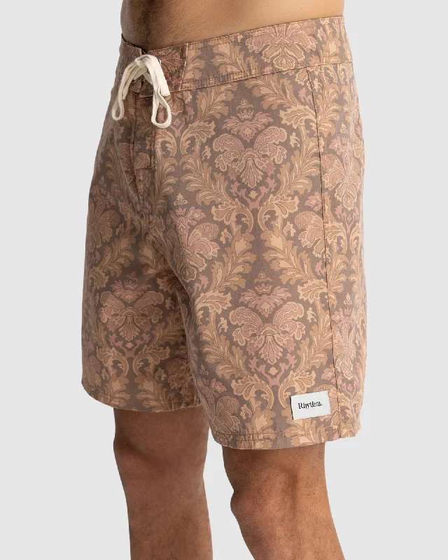 surf clothing with ventilation for breathability-MENS PAISLEY BOARDSHORTS