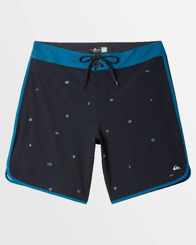 surf clothing with quick-drying properties-Mens Surfsilk Scallop 18" Boardshorts