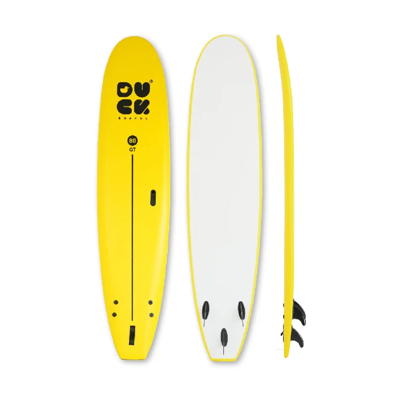 surfboard fins with reinforced construction for power-8’0” DUCK Boards - GT  - Soft - Yellow - 3 soft PIP fins - 115,000 LKR