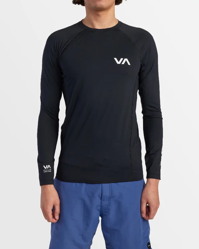 surf clothing for premium performance-Mens RVCA Long Sleeve Rash Vest