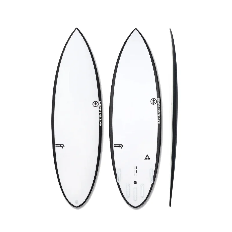 surfboard carrying handle for convenience-Haydenshapes Holy Hypto - Future Flex - Clear - FCSll (3 fin setup)