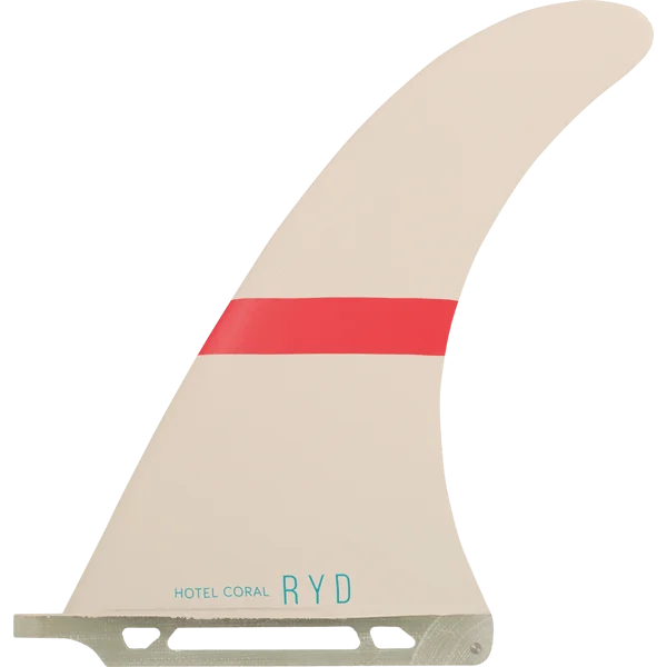 surfboard fins for added flexibility in movements-RYD Longboard Fin - Raked Range - Hotel Coral Single - 10 Inch (OLD)